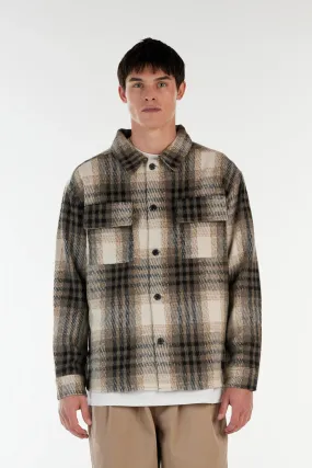 Artistic Design Malone Overshirt Black Grey Plaid