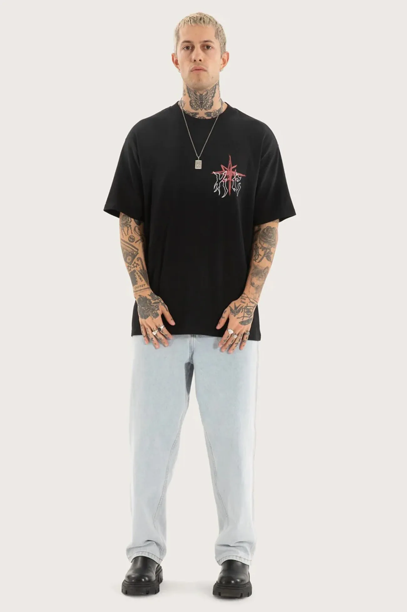 Daily Casual Coven Box Fit Tee Jet Black
