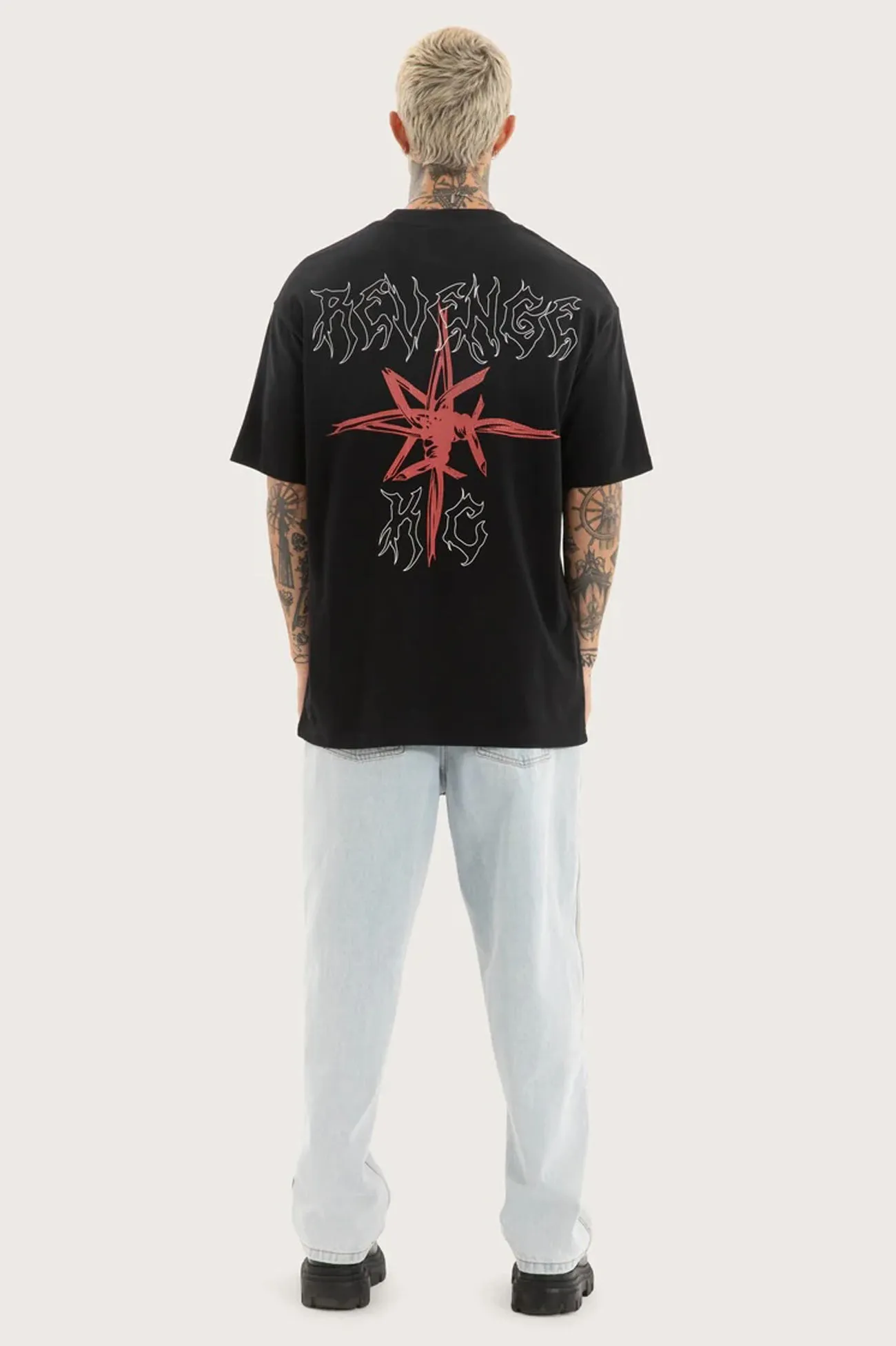 Coven Box Fit Tee Jet Black Soft and Lightweight