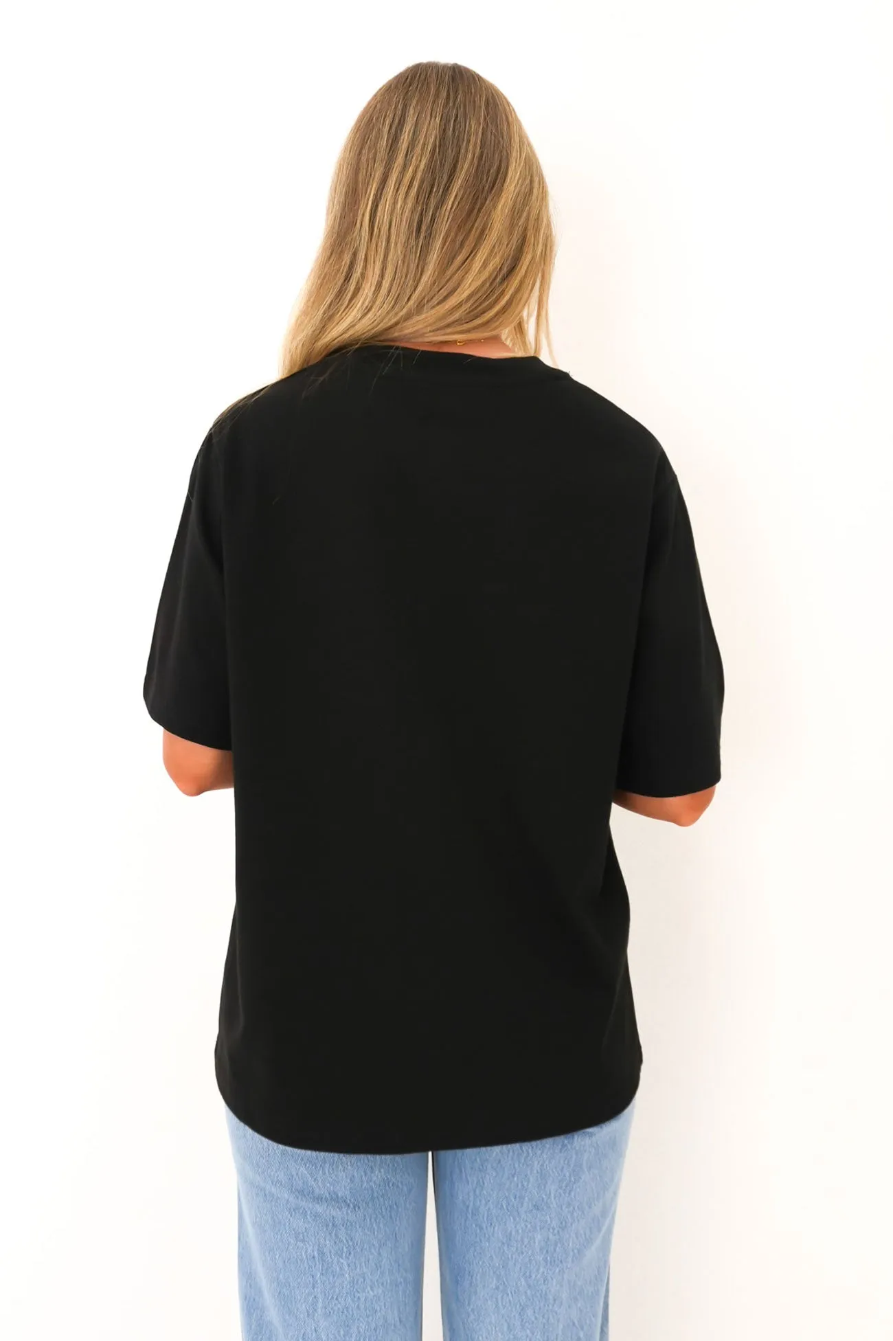 Silent Luxe Tee Black Layering Comfort