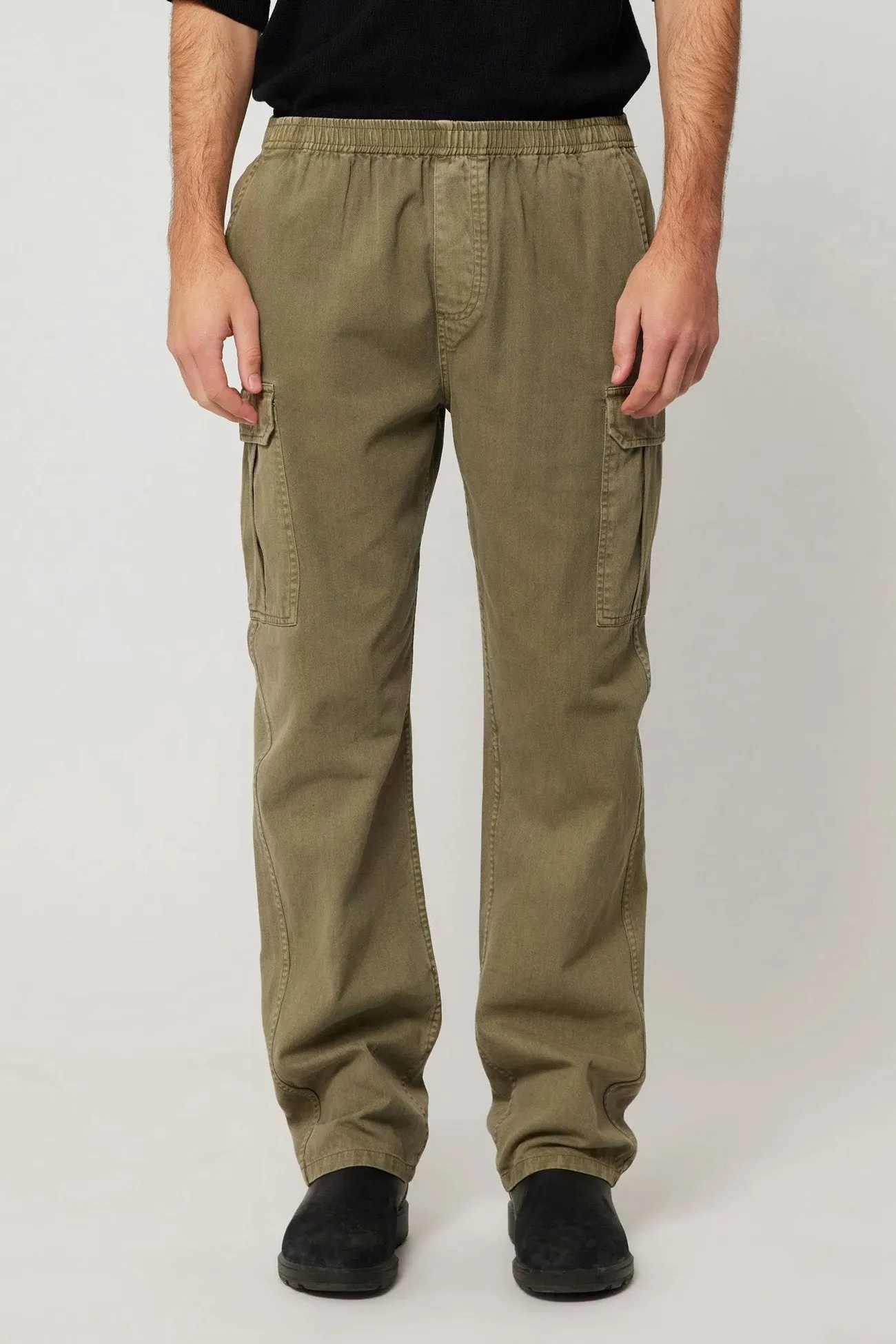 Tradie Cargo Pant Faded Army Slip Resistant Quick Dry Fabric