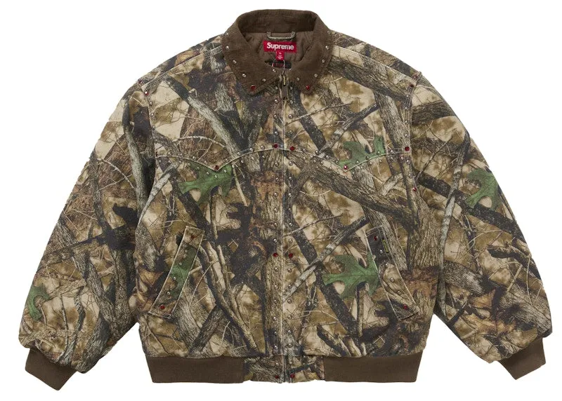 Supreme B.B. Simon Studded Work Jacket Truetimber Htc Fall Camo Zip Up