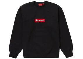 Rounded Neck Supreme Box Logo Crewneck (Fw22) Black
