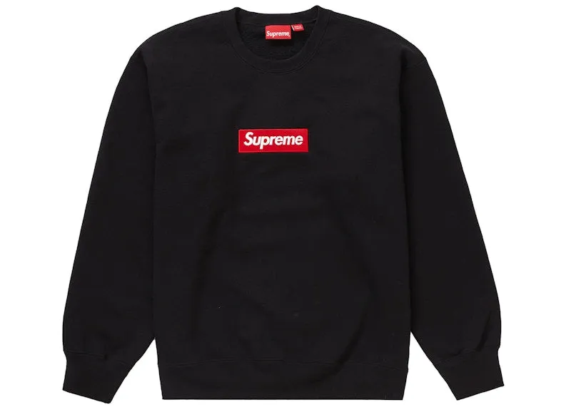Lustrous Appearance Flexibility Supreme Box Logo Crewneck (Fw22) Black