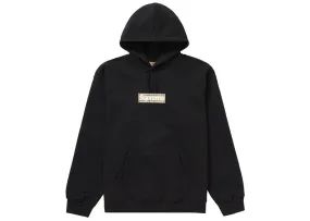 Anti-Fade Supreme Burberry Box Logo Hooded Sweatshirt Black