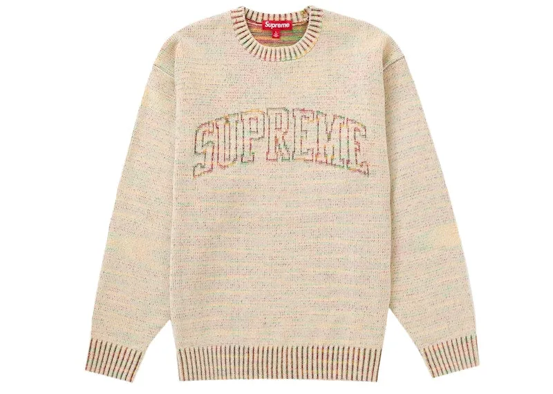 Collar design Supreme Contrast Arc Sweater White