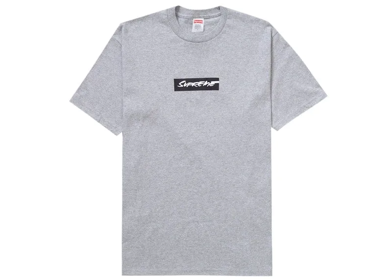 Supreme Futura Box Logo Tee Heather Grey Comfortable to wear Anti - wrinkle