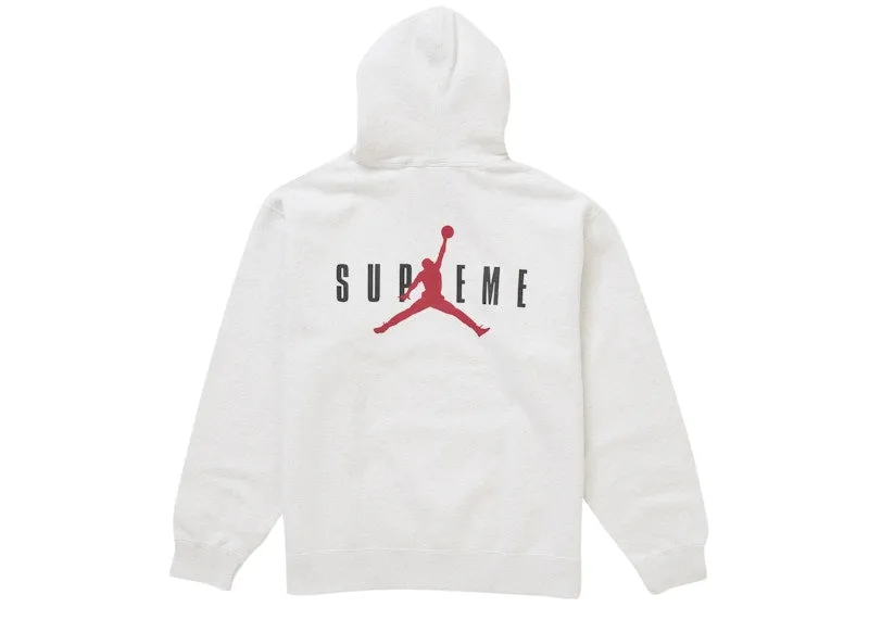 Metal Accents Supreme Jordan Hooded Sweatshirt (Fw24) Ash Grey