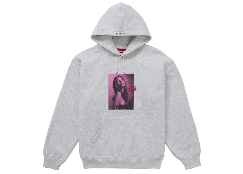 Supreme Kate Moss Hooded Sweatshirt Ash Grey Smooth Finish