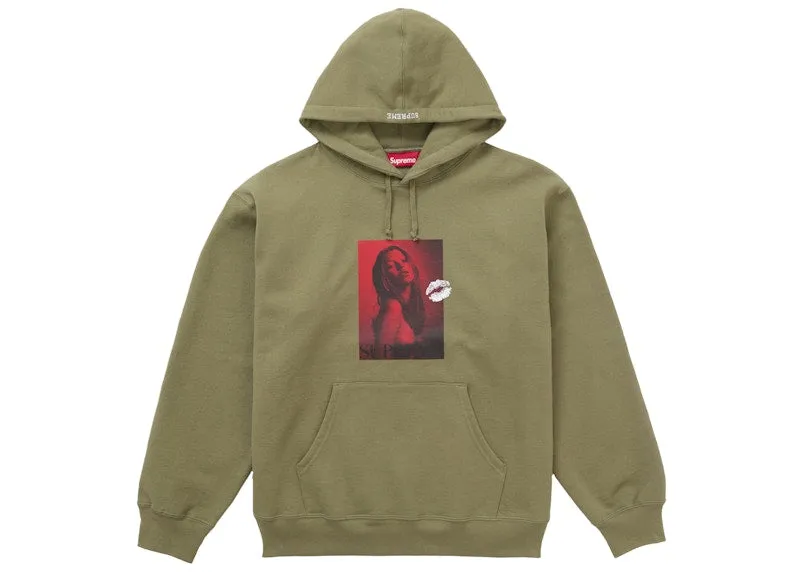 Classic Look Supreme Kate Moss Hooded Sweatshirt Light Olive