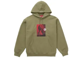 Collar design Supreme Kate Moss Hooded Sweatshirt Light Olive