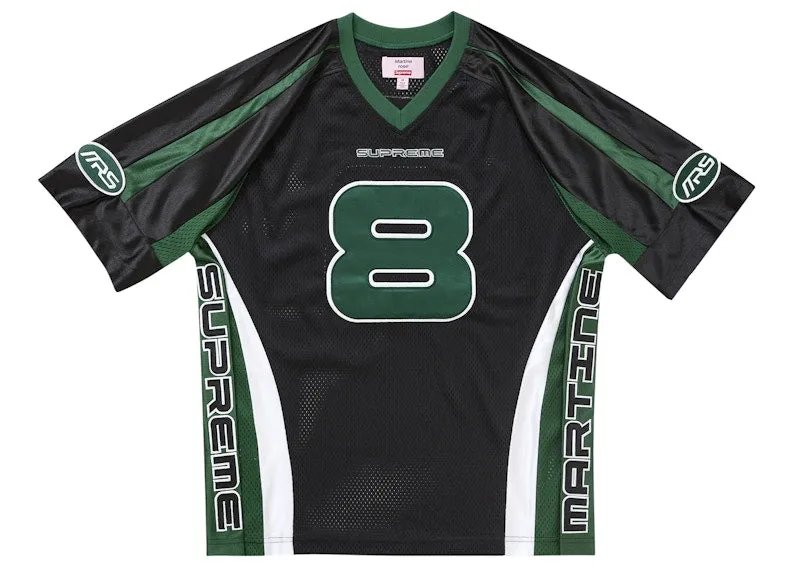 Supreme Martine Rose Football Jersey Black hook and loop closure Wrinkle-Resistant