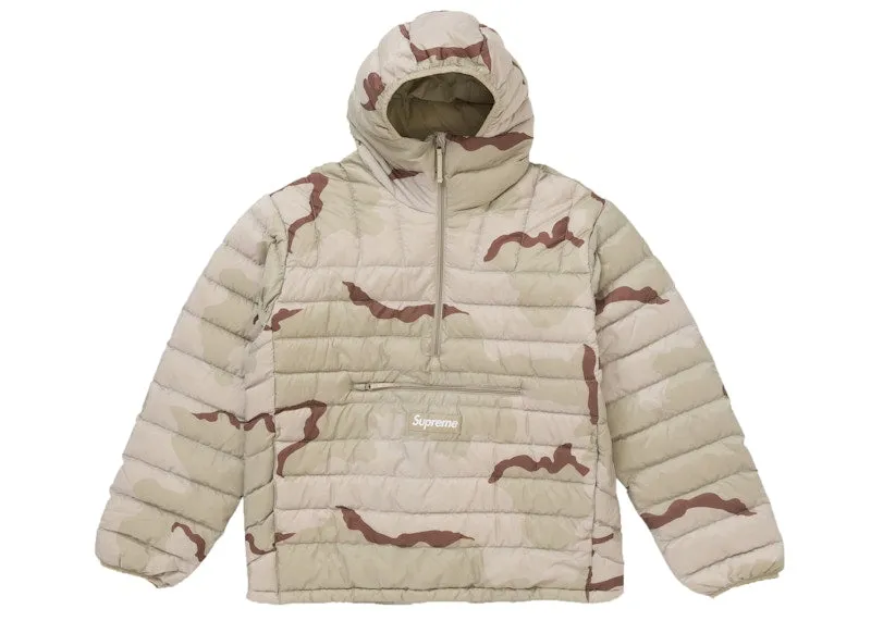 Cuffed Supreme Micro Down Half Zip Hooded Pullover (Fw24) Desert Camo