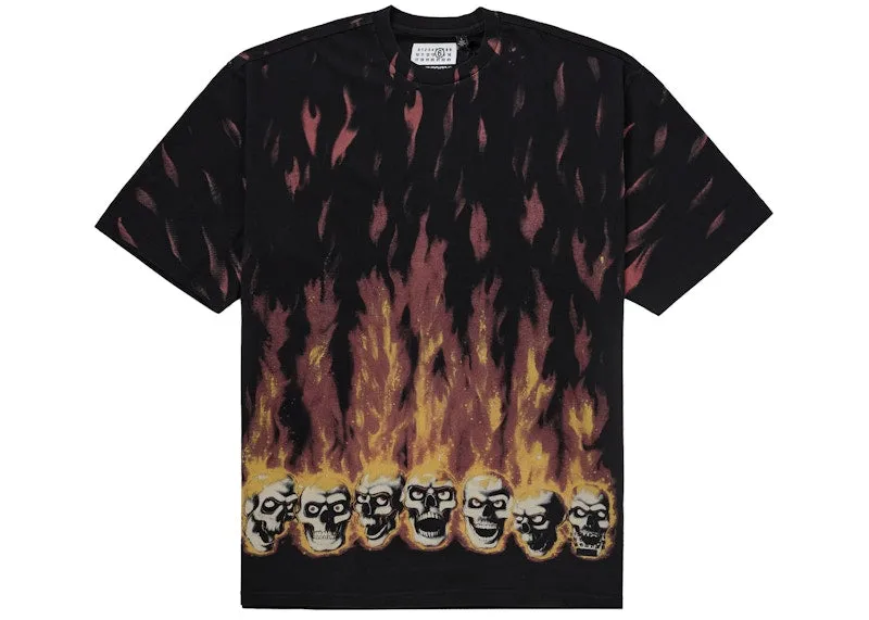 Pockets Design Supreme Mm6 Maison Margiela Liquid Blue Oversized Tee Black