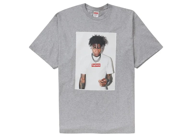 Formal Wear Ergonomic Shape Supreme Nba Youngboy Tee Heather Grey