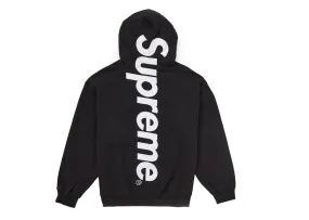Fine Tailoring Supreme Satin Applique Hooded Sweatshirt Fw24 Black