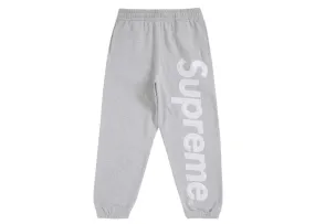 Supreme Satin Applique Sweatpant Fw24 Heather Grey Dry - Cleanable