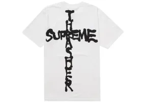 High-End Craftsmanship Supreme Thrasher Cross Tee White