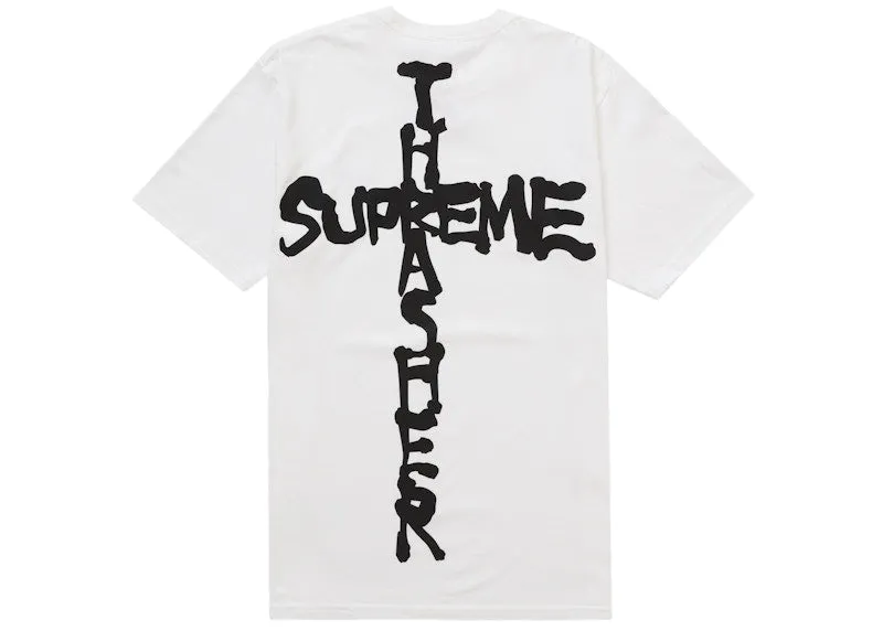 High-End Craftsmanship Supreme Thrasher Cross Tee White