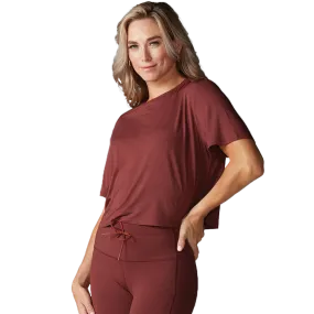 Women's Crop Tee Reinforced Collar SeamlessConstruction