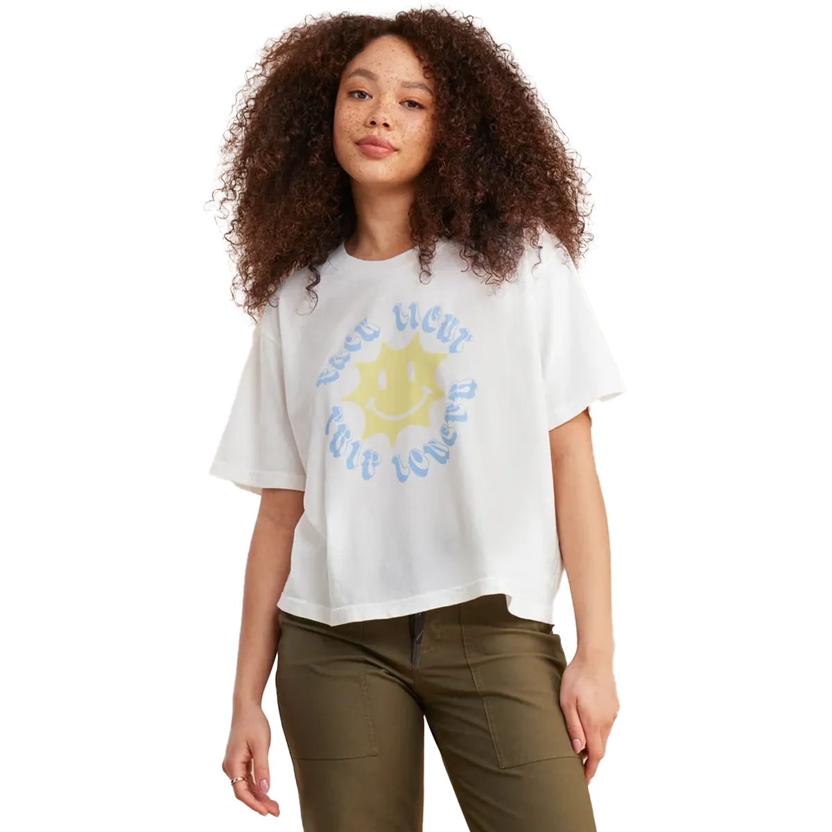 Comfortable clothing Moisture Wicking Fabric Women's Pack Light Boxy Crop Tee