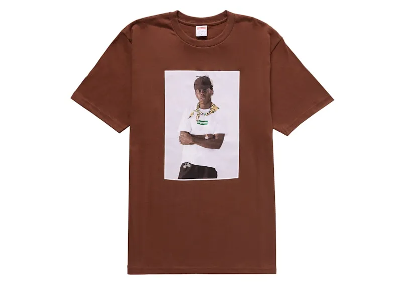 Supreme Tyler The Creator Tee Brown Unlined Collared