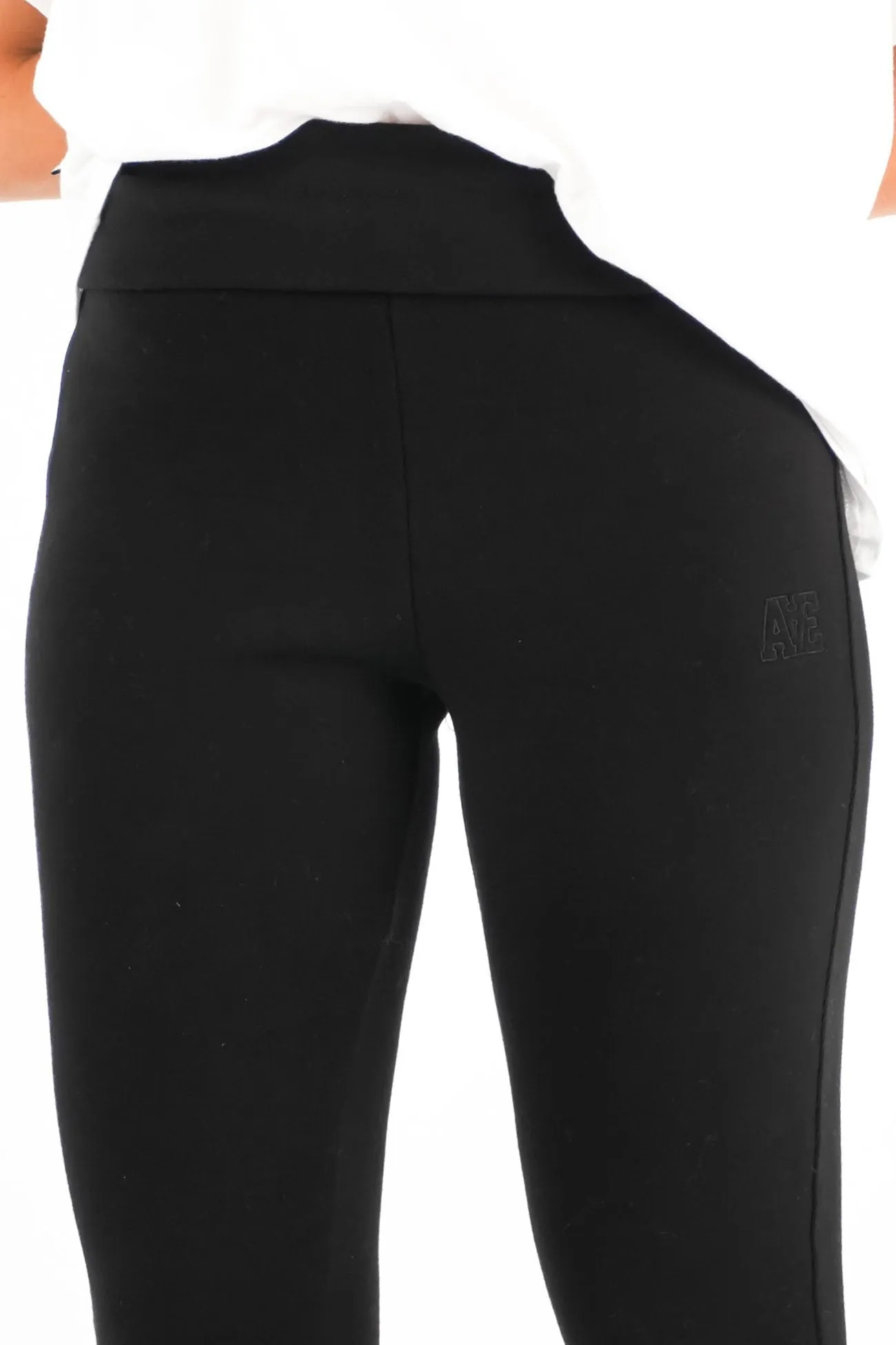 Balance Roll Waist Pant Black Smooth Fit Lining