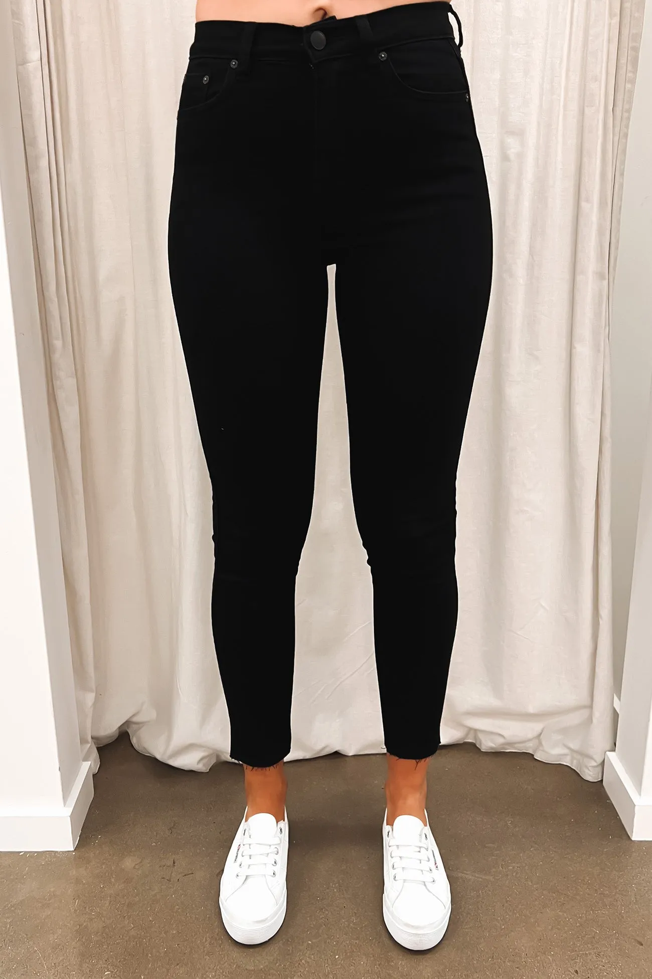 Unisex Look Swizzle Sticks Jean Pitch Black