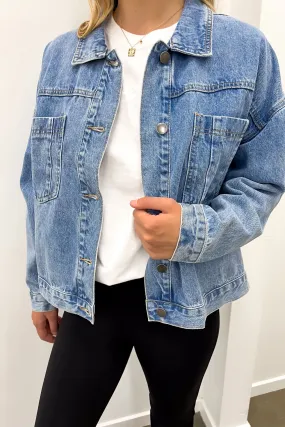 Versatile Layering Options DoubleLayeredHem Sydney Jacket Light Blue