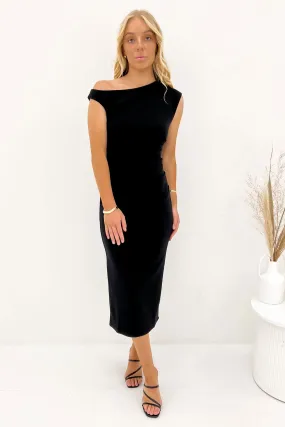 Tailored Wear Sylvie Midi Dress Black