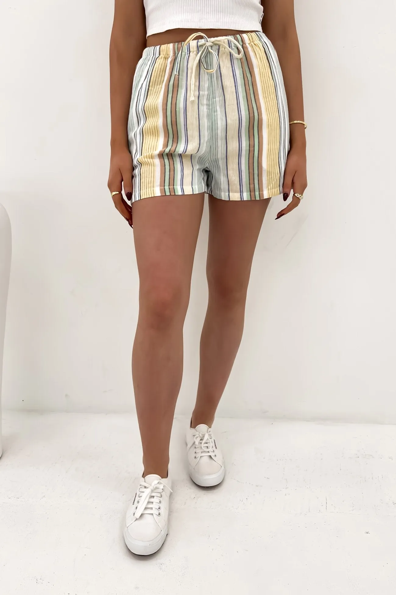 Cindy Short Green Metallic accents