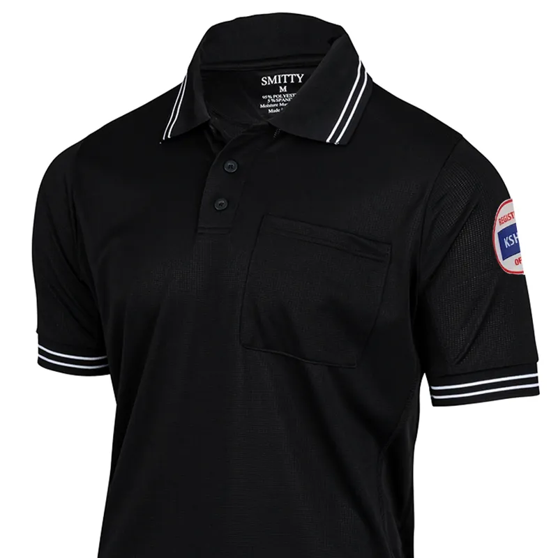 Kansas KSHSAA Logo Umpire Shirts Round Collar