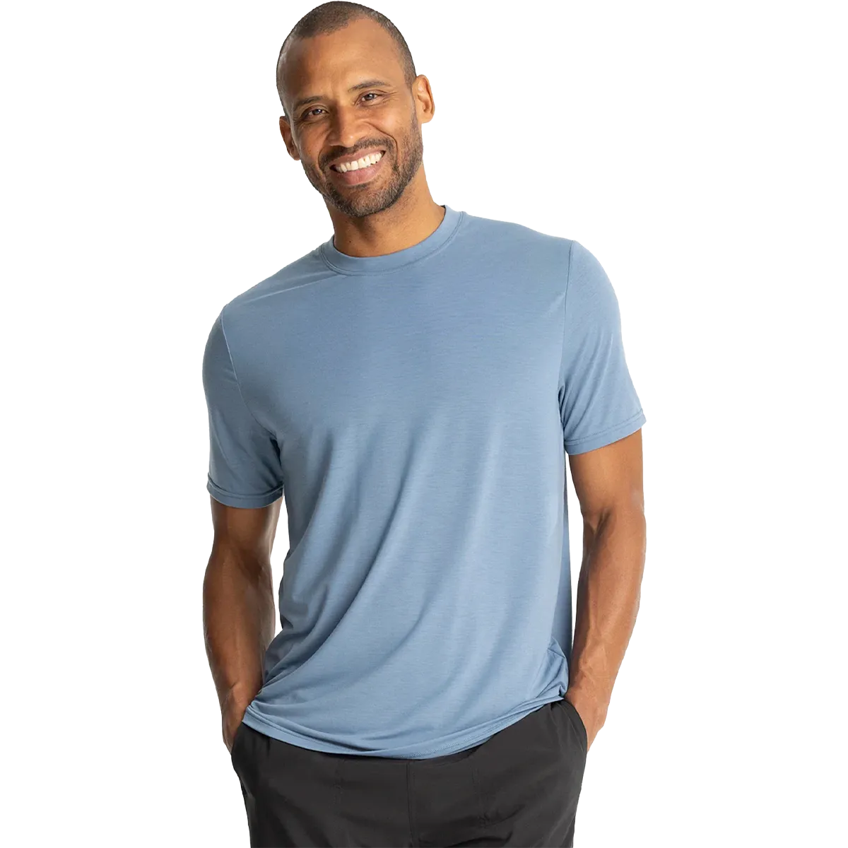 Hidden Button Placket Men's Elevate Lightweight Tee