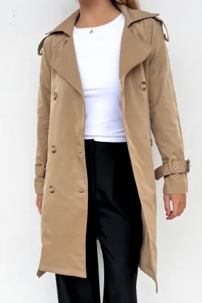 Tahlee Trench Tan Casual Comfy Layer