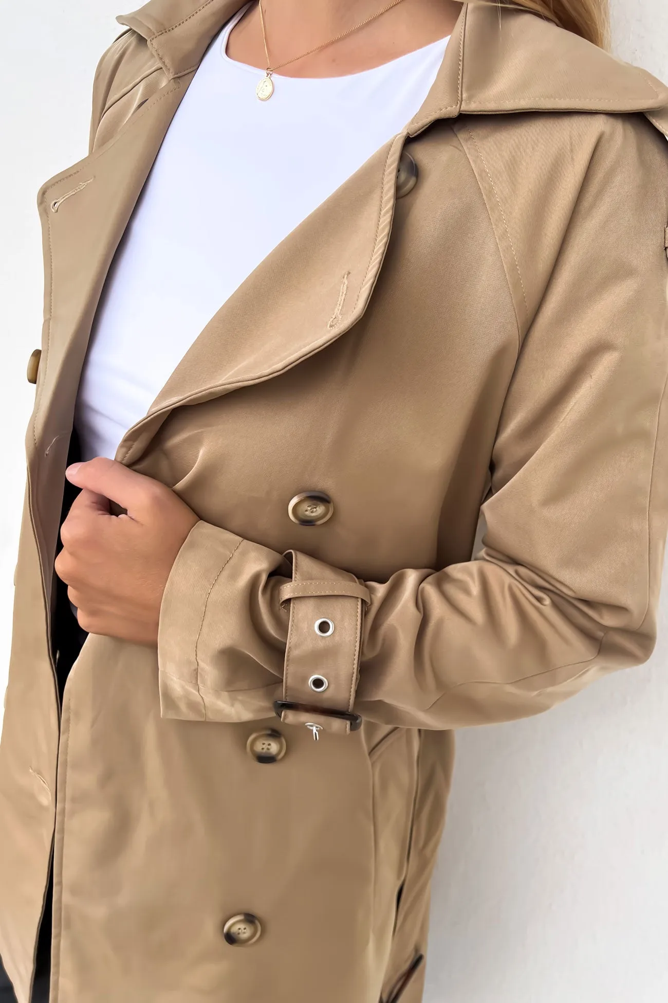 Tahlee Trench Tan Transitional Layer ReinforcedStressPoints