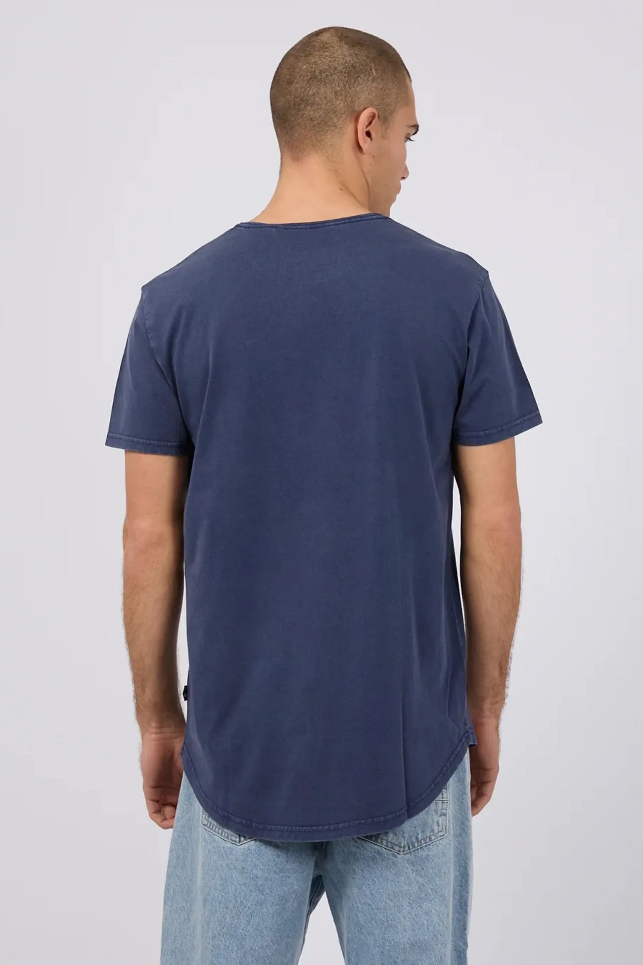 Chic Vibe Minimal Style Trend Tail Tee Navy
