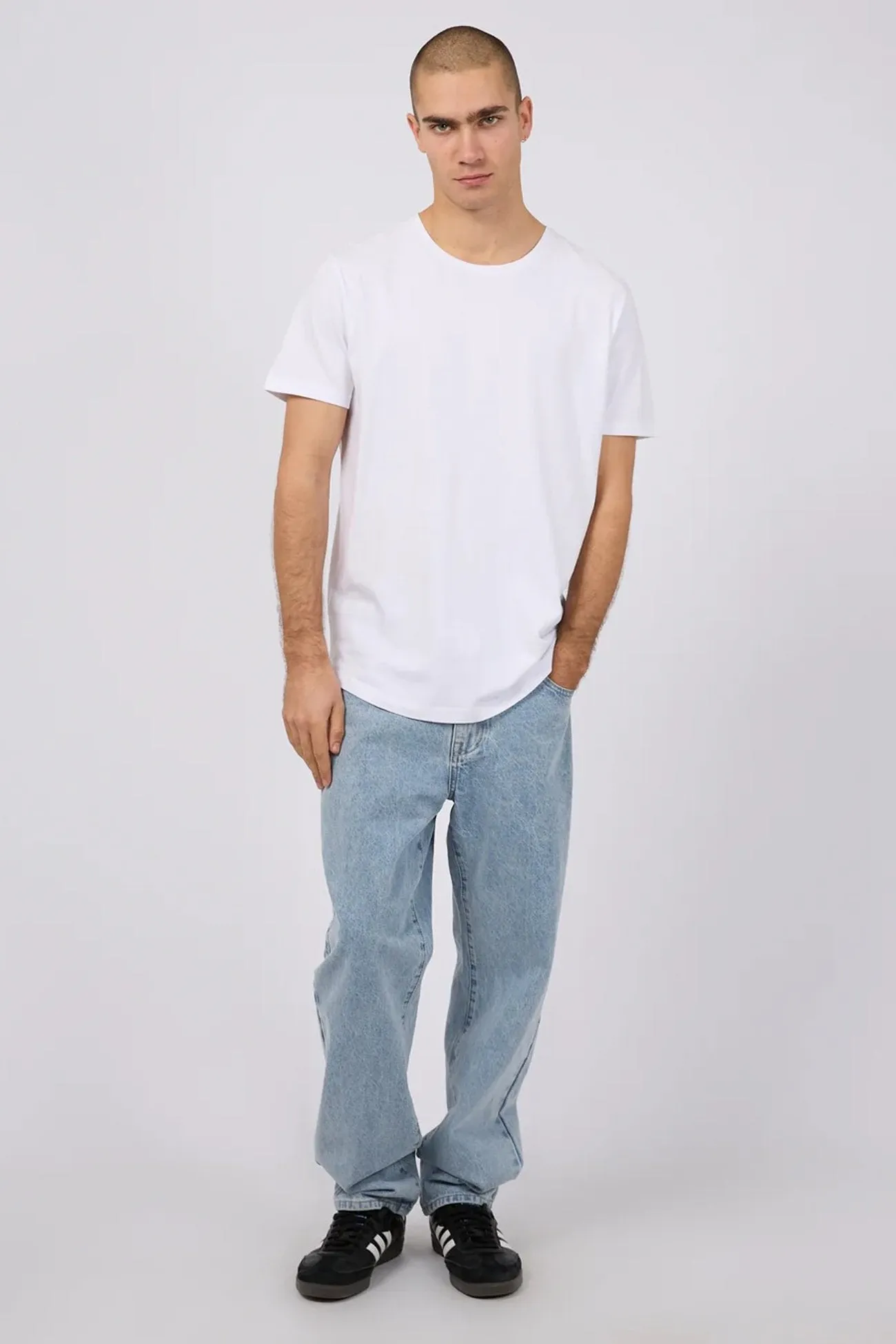 Easy-to-Style Top Tail Tee White