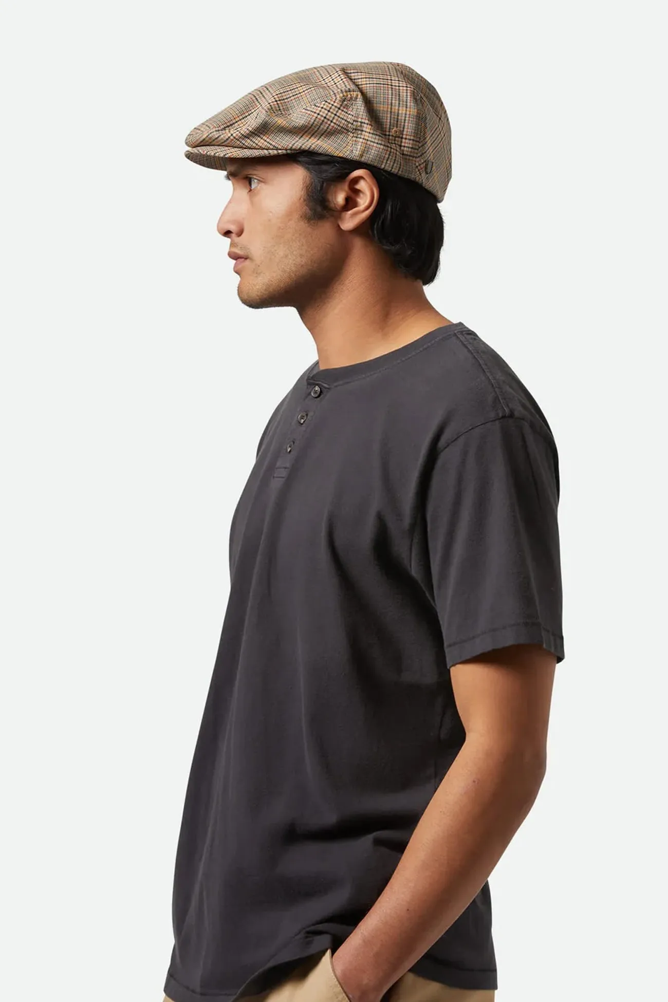 Tagless Labeling Vintage Reserve Short Sleeve Henley Black Sol Wash