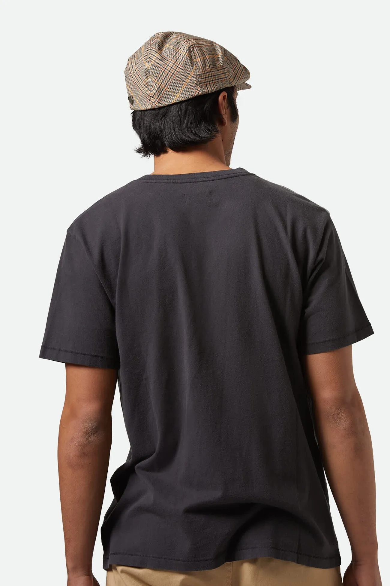Vintage Reserve Short Sleeve Henley Black Sol Wash Printed design