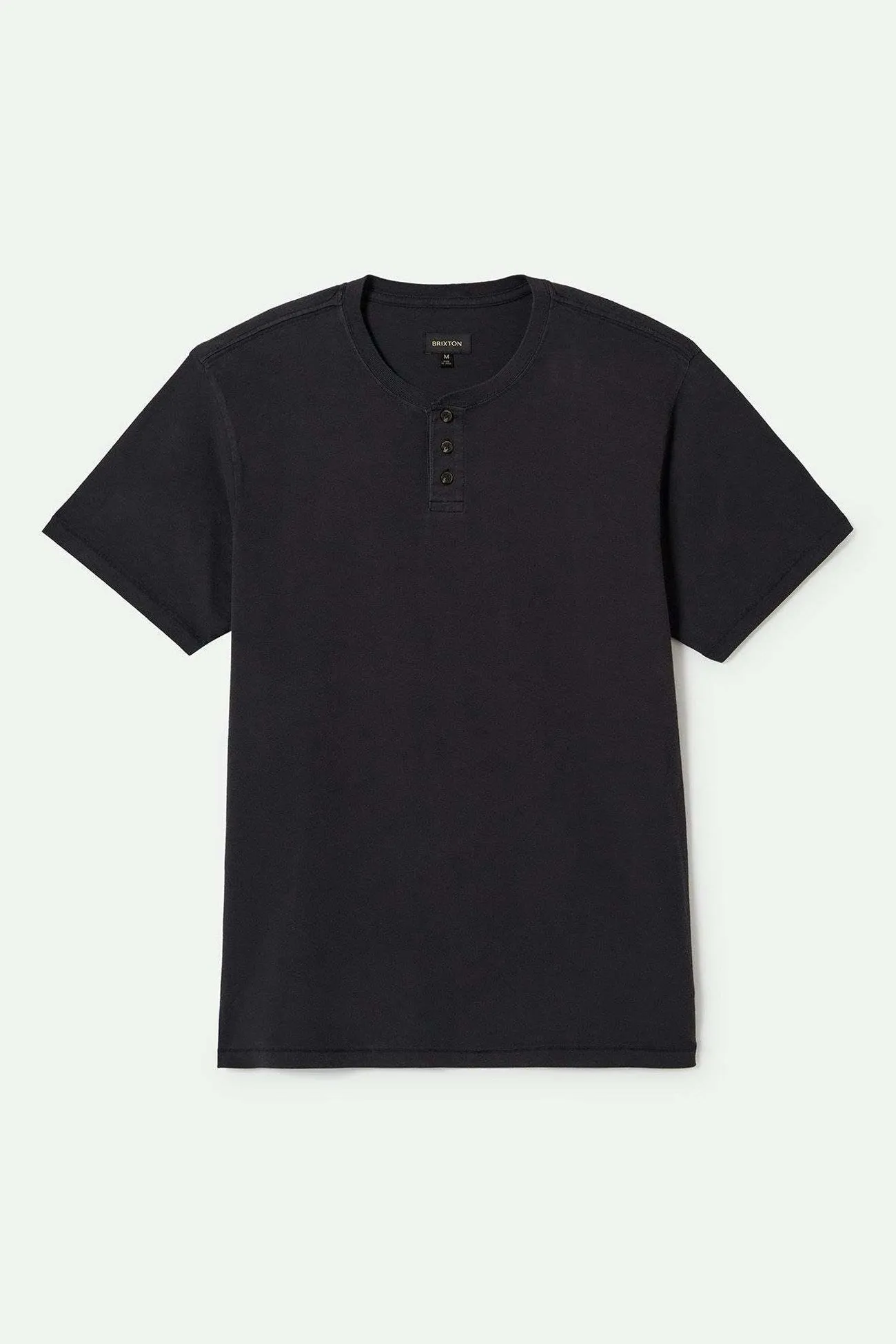 Nautical Look tailored look Vintage Reserve Short Sleeve Henley Black Sol Wash