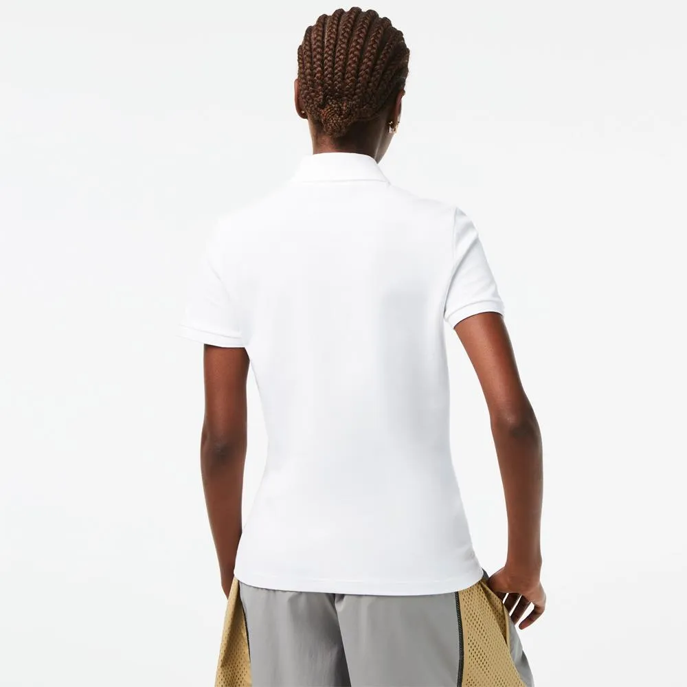 Fashionable Design Tailored Lacoste Women's Cotton Stretch Pique Polo - White