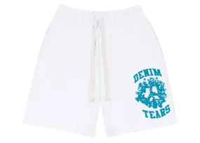 Slip-On Style Pleated design Denim Tears Denim University Sweat Shorts White