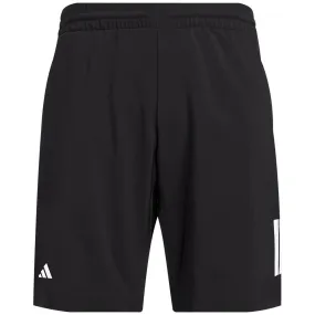 Fine Weave adidas Junior Club 3 Stripe Short - Black