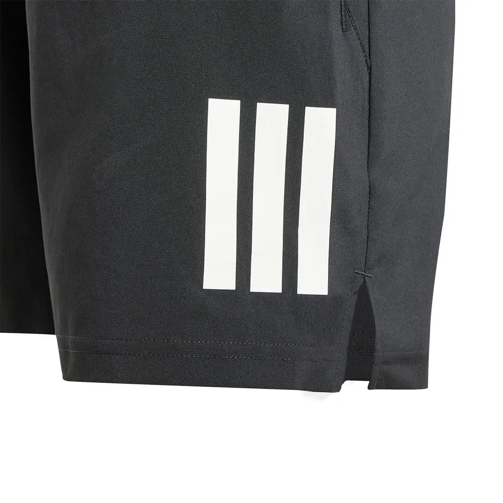 adidas Junior Club 3 Stripe Short - Black lined