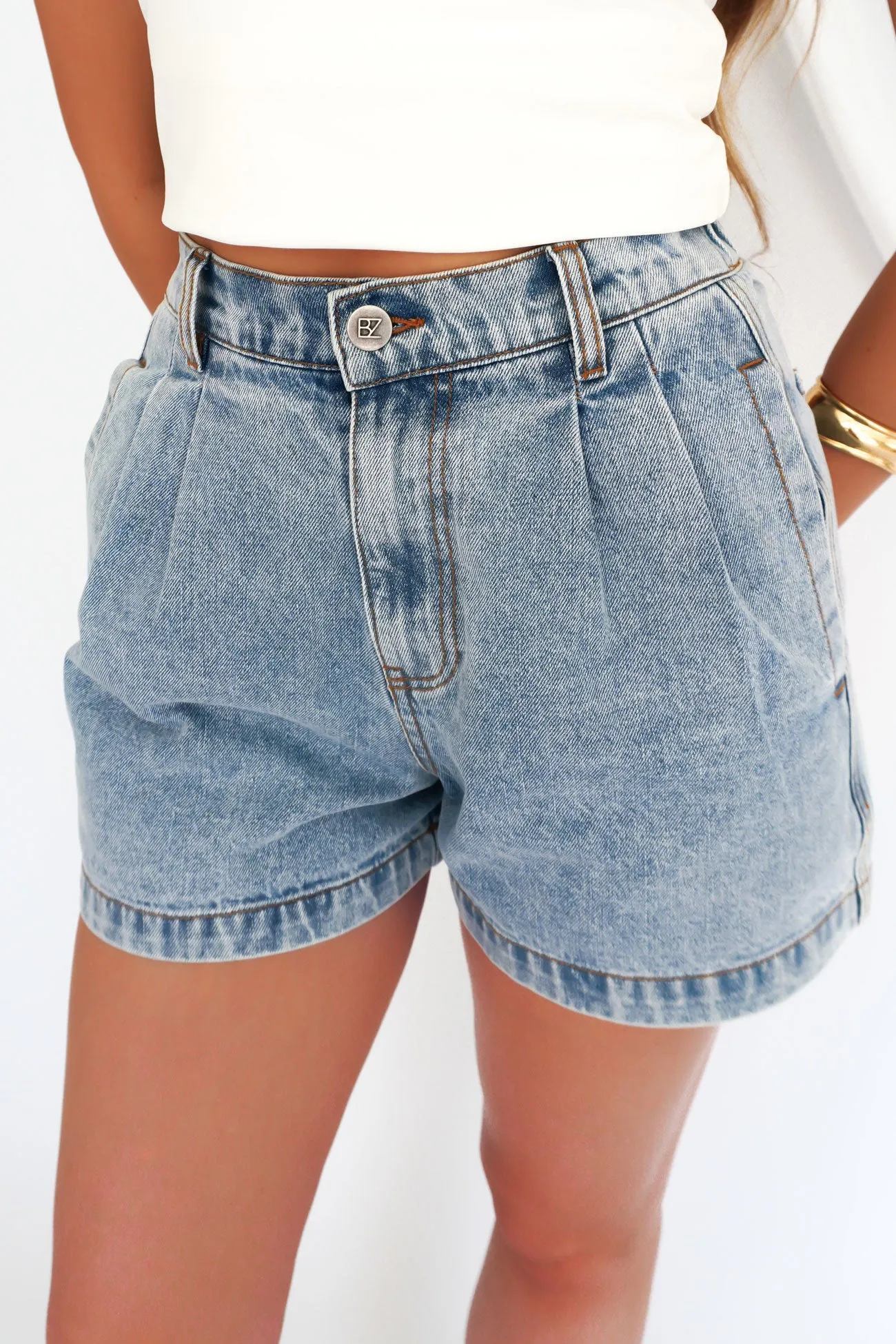 Flatlock Seams water sports gear Tatum Denim Short Clear Water Blue