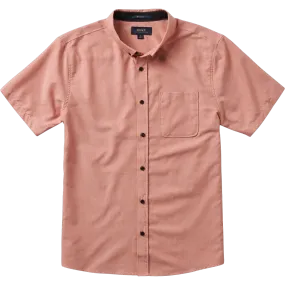 Men's Scholar Oxford Short Sleeve Woven Basic Layer Garment Dyed Finish