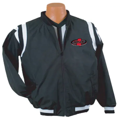 AllPurposeFastening Zippered Vents Mississippi Logo Basketball Referee Jacket