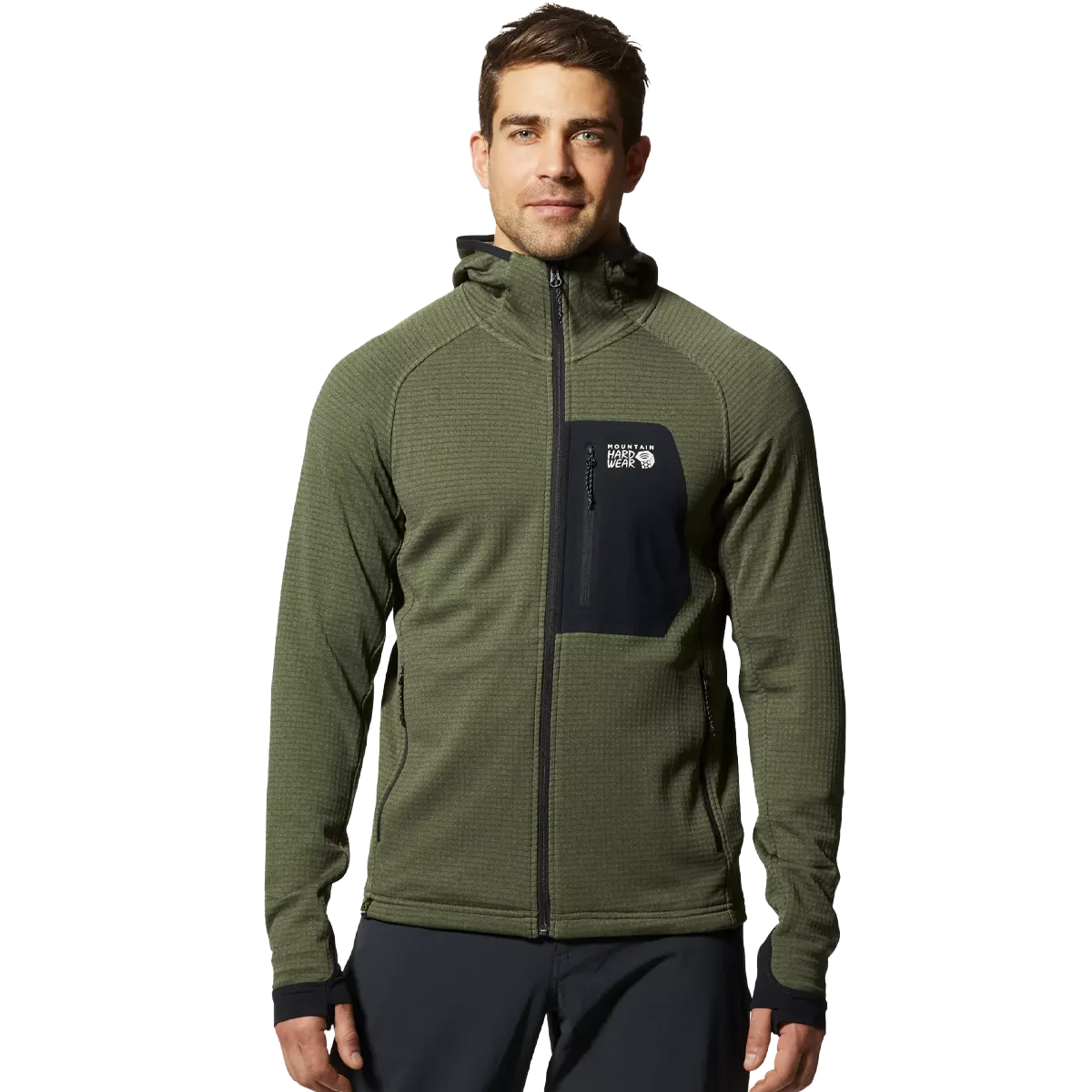 Men's Polartec Power Grid Full Zip Hoody Stylish Basics Stylish Chill Piece