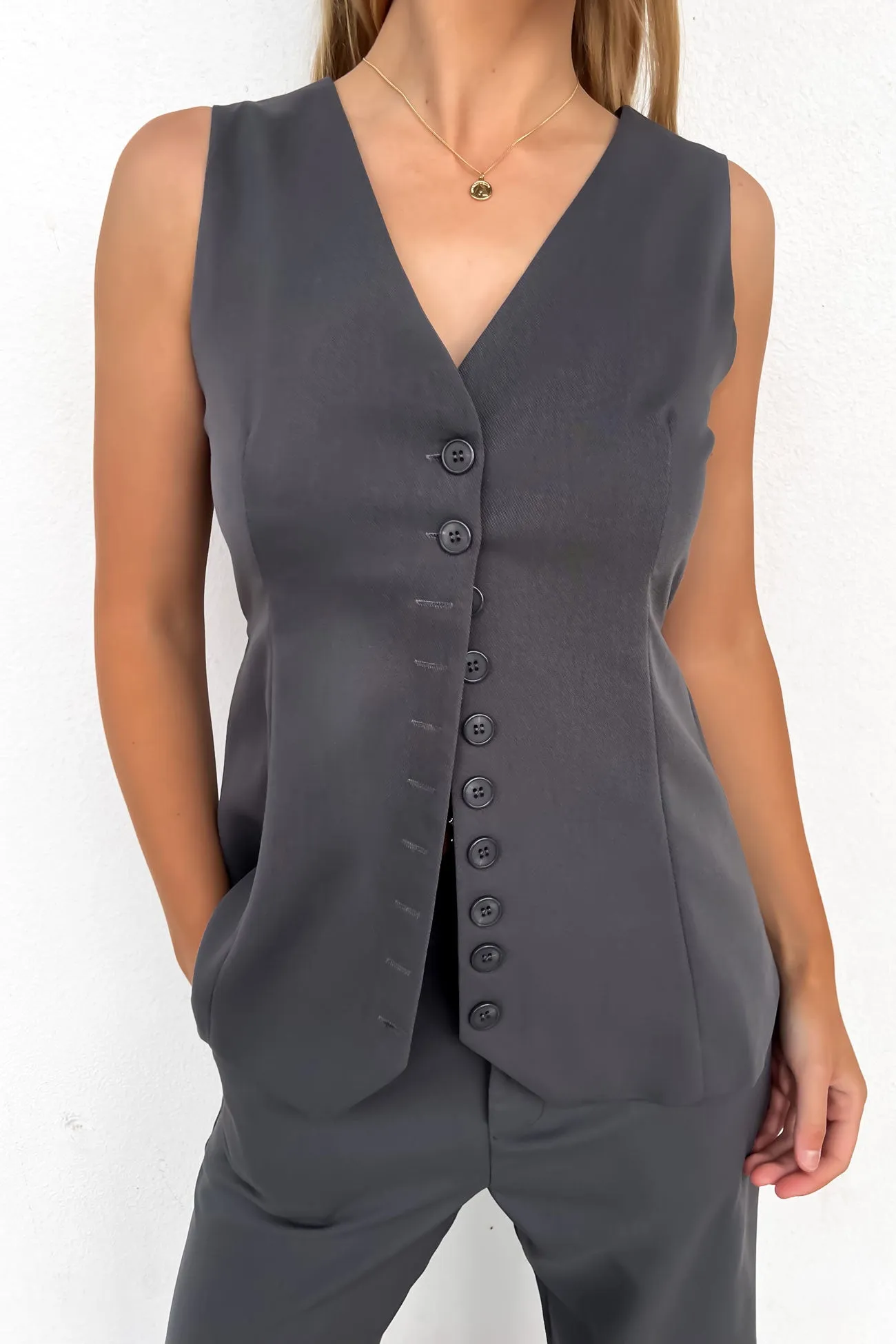 Tegan Vest Grey narrow size