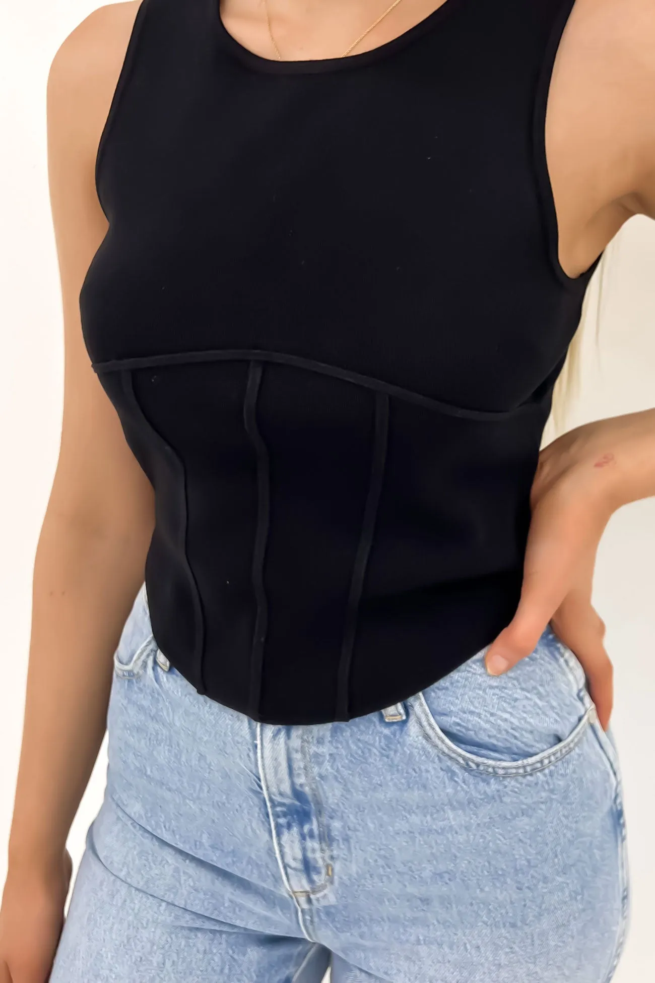 Honey Knit Tank Black Surveillance - ready anti aircraft